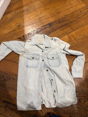 Current/Elliott Pale Blue Utility Denim Shirt